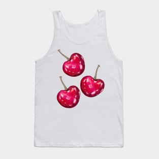 Red cherries, watercolor Tank Top